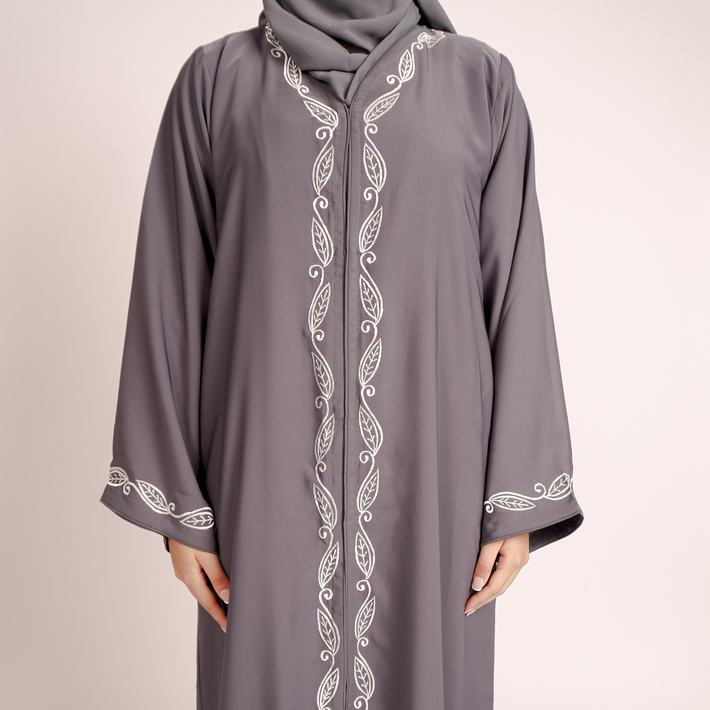 Grey Vine Abaya
